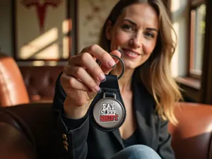 Leather Key Ring Sturdy Racing Premium Craft